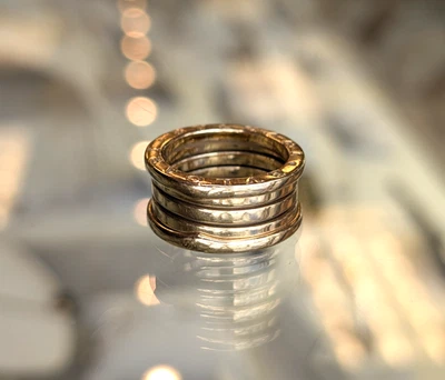 BVLGARI - 18k Yellow Gold B.zero1 Four-Band Ring - Size 7 / 55 - Image 1 of 4