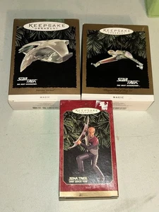 3 adornos de recuerdo con sello Star Trek Worf/Romulan Warbird-Light/Ave de presa - Imagen 1 de 2