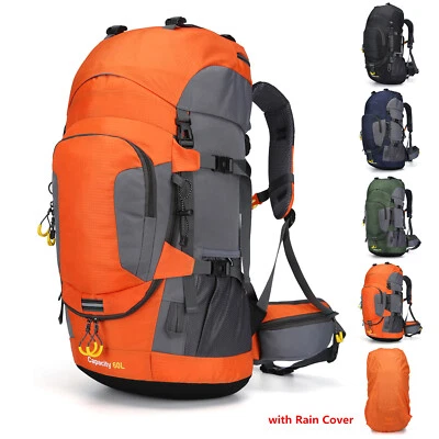 Mochila Impermeable 60L Gran Capacidad Mochila Bolsa Para Camping Senderismo Viaje Foto 1 de 4
