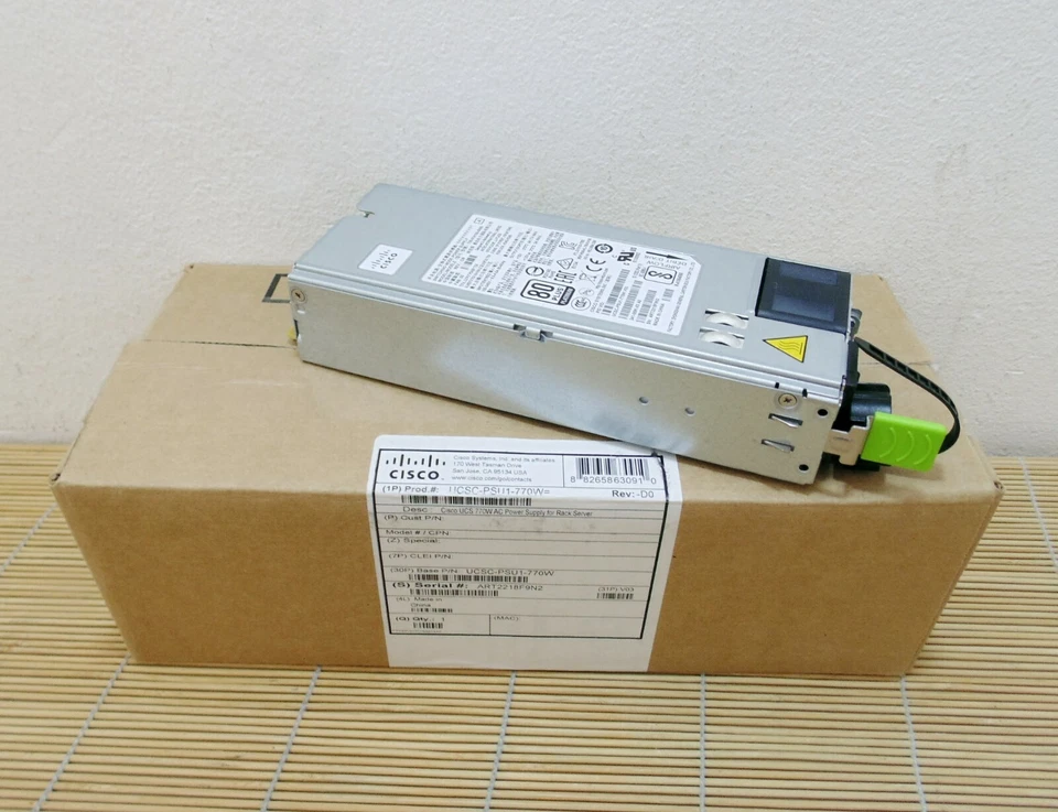 NEU Cisco UCSC-PSU1-770W AC Hot-Plug PSU PWR C Series Rack Server New Open Box - Bild 1 von 1