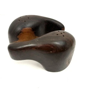 Vintage MCM Rosewood Salt and Pepper Shakers Wooden Elephant Don Shoemaker - Picture 1 of 6