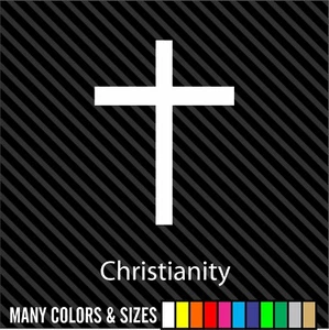 CHRISTIAN LATIN CROSS - Car Window Computer Decal Sticker - Sizes And Colors - Bild 1 von 15