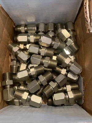 PARKER 6-6 FBU-S Connector,CompxM,3/8In “Box Of 33 Pcs” - Image 1 of 4