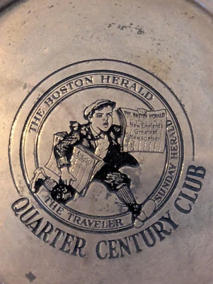 Posavasos Club Cuarto Siglo Cuarto Plata Esterlina Boston Herald De Colección Foto 1 de 4