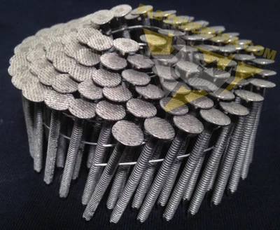 JEVCAP 1 3/4 x .120 Ringshank 304 Stainless Steel Coil Roofing Nails 1800ct