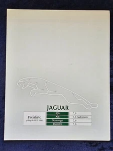 JAGUAR XJ Serie III Sovereign V12 + Daimler Double Six Preisliste 11.1986 - Picture 1 of 2