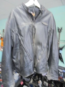 Men's Black Harley Davidson FXRG Leather Jacket 2XL Padded/Armor Heavy - Picture 1 of 10