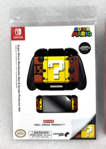 Nintendo Switch Super Mario Blockbuster skin protector set 1 new pack - Picture 1 of 2
