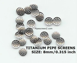FIVE COUNT TITANIUM PIPE SCREENS - Lasts longer than brass or stainless steel - Picture 1 of 2