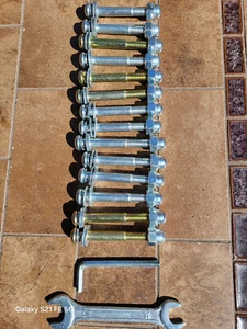 Stainless Steel Carriage Bolts 6 /16 x 3" With 2 Flat Washers  & Locking washer - Picture 1 of 7