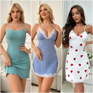 Nightgown for Women Sexy Chemise Lingerie Sleepwear Teddy Babydoll Nightdress US - Picture 1 of 19