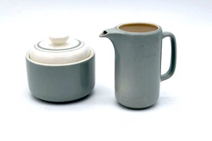 Vintage Noritake Keltcraft Misty Isle hellblau Keramik cremefarbene Zuckerschüssel Requisite - Bild 1 von 2