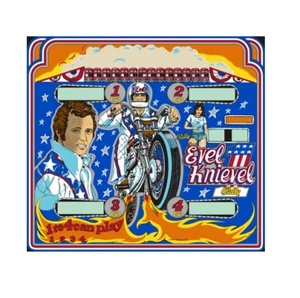 Evel Knievel Pinball Machine Backglass - New  - Picture 1 of 8