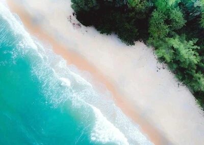 NEW BEAUTIFUL AERIAL BEACH POSTER PREMIUM WALL ART PRINT SIZE A5-A1 - Image 1 of 4
