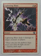 MAGIC THE GATHERING MTG 2003 8th EDITION RED LIGHTNING BLAST INSTANT ENGL. CARD
