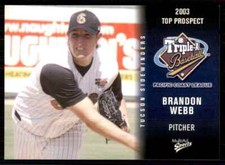 2003 Multi-Ad Pacific Coast League Brandon Webb Tucson Sidewinders #34