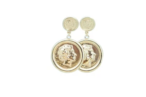 Sexy Women Earrings Set Jewelry Gold Metal Coin Bling Medallion Cool Collecion - Picture 1 of 12