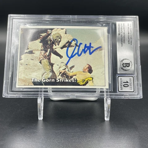 William Shatner Signed Autographed 1976 Star Trek #56 Card Beckett BAS 10 Auto Cover