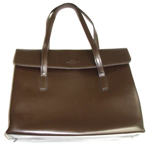 Hexagona Paris Brown Vegan Faux Leather Shoulder Bag - Picture 1 of 3