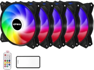 CPU Cooler Fans Colorful Adjustable with Remote control 5-Pack Silent 120mm - Picture 1 of 4