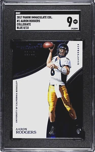 2017 Immaculate Collection collegiate blue Aaron Rodgers 8/10 jersey number sgc9 - Picture 1 of 2