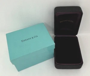 TIFFANY & CO Gamuza Negra JOYERÍA Presentación Estuche y CAJA DE REGALO Azul Vacía - Imagen 1 de 6