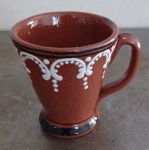 Hand Painted Ceramic Decorative Cup From Portugal 2.5" Tall - Picture 1 of 15