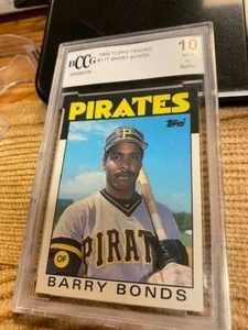 1986 TOPPS Update Barry Bonds Pittsburgh Pirates #11T GRADED 10 - Picture 1 of 2