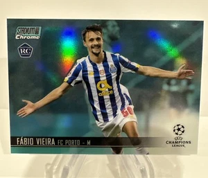 2020-21 Topps Stadium Club Chrome UCL Aqua Refractor /199 Fabio Vieira Rookie RC - Picture 1 of 2