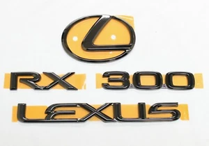 FOR 1999 - 2003 LEXUS RX300 BLACK PEARL PLATED REAR EMBLEMS ONLY PACKAGE KIT - Picture 1 of 1
