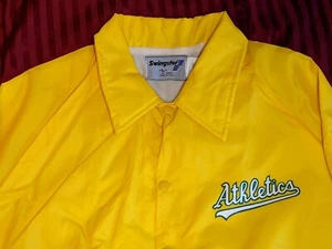 Vintage Oakland A's Swingster USA Mens Windbreaker Light Jacket L. Dead Stock - Picture 1 of 9