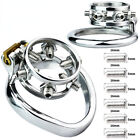 Updated Stainless Steel Male Chastity Device Metal Screw Spike Chastity Cage