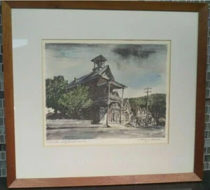 Gold Rush Mining Town Firehouse Broad St Nevada City George Mathis 1960s - Picture 1 of 6