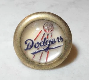 1960's Baseball Los Angeles Dodgers Stadium Souvenir Pin Button Token Cufflink - Picture 1 of 2