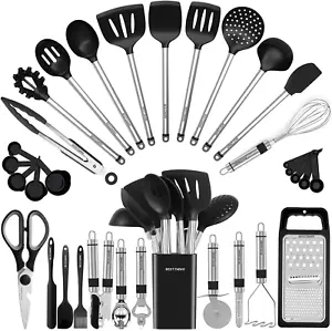 33-Piece Silicone Cooking Utensil Set for Nonstick Cookware - Picture 1 of 12