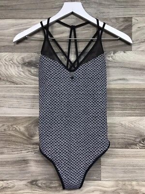 Lululemon Wave Wonderer Una Pieza Natación Talla 6 Monocromático Negro Blanco MBEM 02380 Foto 1 de 4
