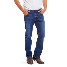 Mott & Bow Straight Wooster Medium Wash Stretch Denim Jeans Mens 42x32 Classic