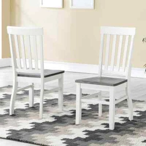 Caylie Ivory And Driftwood Solid wood Side Chair (Set of 2) - Picture 1 of 4