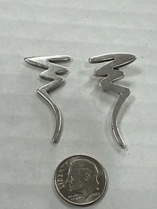 Pendientes de poste vintage de plata esterlina 925 Taxco México Tornado, Zig Zag. - Imagen 1 de 5