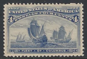 US Scott # 233 - Mint NH - PSE Graded VF / XF 85 (P-4) - Picture 1 of 3