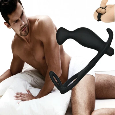 dildo vibratore STIMOLATORE PROSTATTICO Cock Ring butt Anale sex toy fallico sex - Immagine 1 di 4