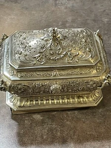 Magnificent Antique 19th Century Rare German Sterling Silver Jewelry Box - Picture 1 of 7