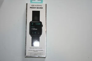 X-Doria Black Stainless Steel Mesh Band 38mm Apple Watch Compatible BLACK NEW - Picture 1 of 4