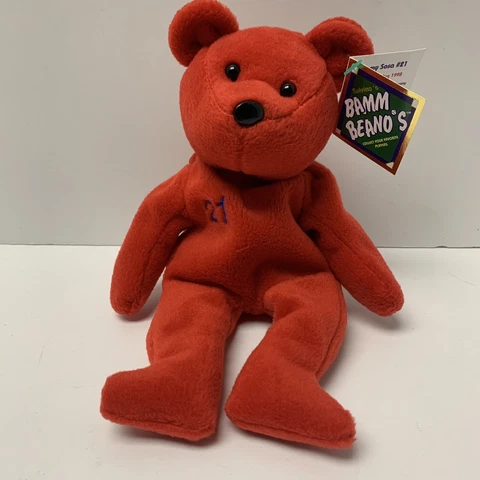 Bamm Beano's Sammy Sosa #21 Bean Bag Beanie Plush Bear 1998 Cover