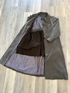 Sanyo New York Trench Coat Size 44R RN#72527 100% Laine 9/10 Condition - Picture 1 of 16