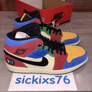 Nike Air Jordan 1 Mid SE Fearless NA x Blue the Great Men's Size 13 [CU2805 100] - Picture 1 of 9