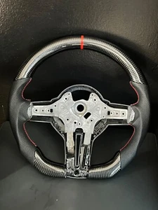 Carbon Fiber M Steering Wheel For BMW F10 F07 F11 F06 F12 F13 F01 F02 M5-M6 - Picture 1 of 1