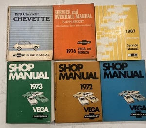 Lot Of 6 Vtg 1970 s Chevrolet Monza Vega Spectrum Books Overhaul & Shop Manuals - Imagen 1 de 7