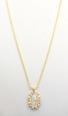 Collar Colgante Kendra Scott Ajustable GP Enmarcado en Cristal Iridiscente con DB Foto 1 de 4