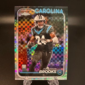 2024 Topps Chrome Jonathon Brooks Rookie X-Fractor #216 Carolina Panthers - Picture 1 of 2